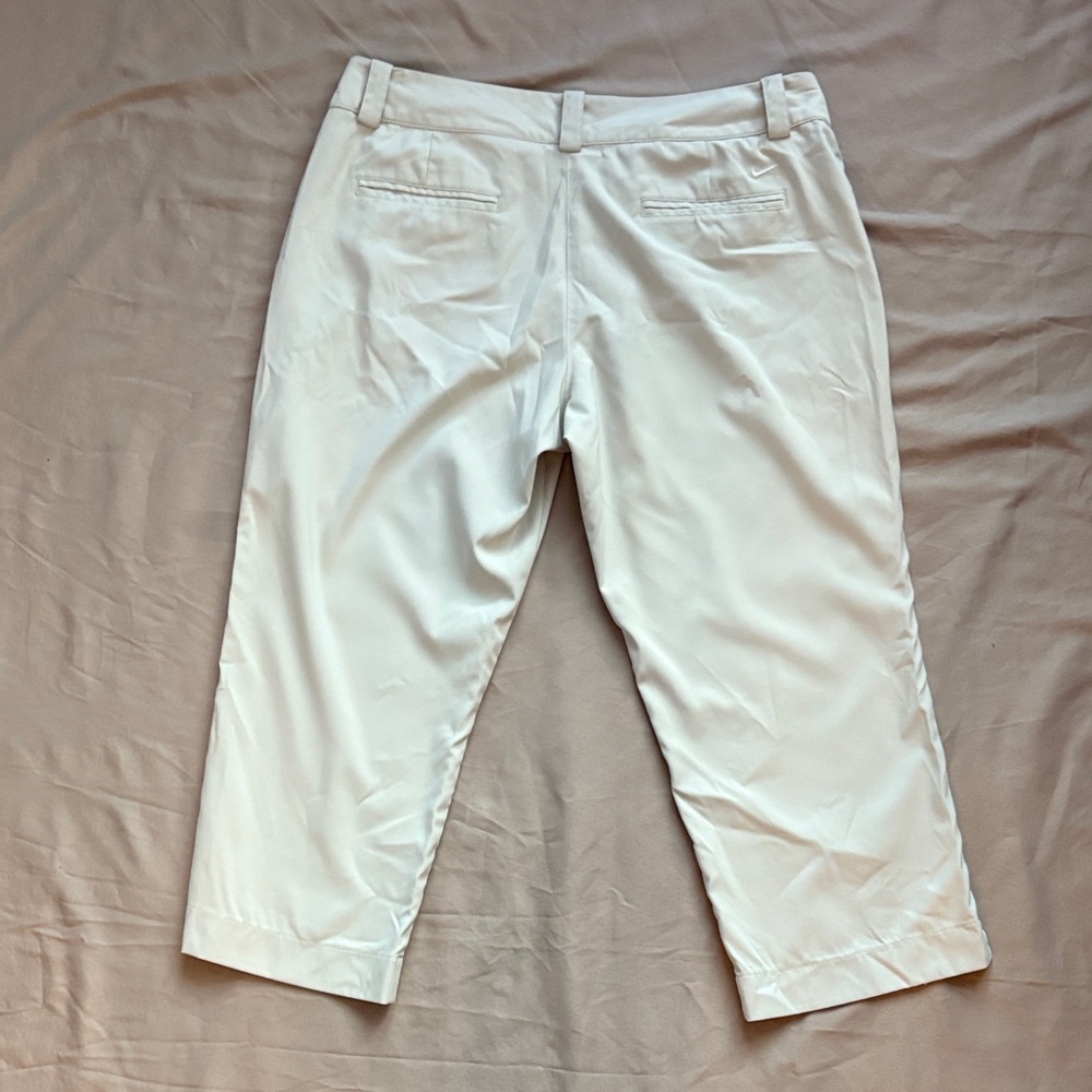 Nike Golf Dri-Fit Light Khaki Cropped Pants Tour Performance Size 12 - Picture 6 of 6